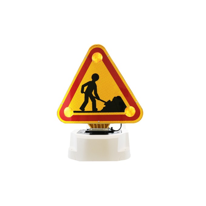 Triunghi semnalizare LED rabatabil electric - 500 mm - Clasa 2 - prindere suruburi